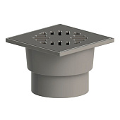 Трап вертикальный D110 150х150мм нерж решетка Трап вертикальный D110 150х150мм нерж решетка