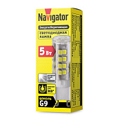 Лампа светодиодная 5Вт 220В G9 4000К Navigator 71267 Лампа светодиодная 5Вт 220В G9 4000К Navigator 71267