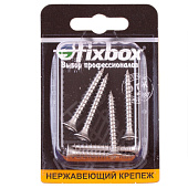  Саморезы универсальные нерж. ШУж 5,0х 40мм, потайная голова, 6шт, Fixbox 