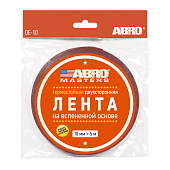 Скотч двусторонний 10ммх5м ABRO MASTERS на вспененной основе белый Скотч двусторонний 10ммх5м ABRO MASTERS на вспененной основе белый