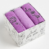 Набор кухонных полотенец (махра) 30х30 Этель Just for you 3шт 7574072 Набор кухонных полотенец (махра) 30х30 Этель Just for you 3шт 7574072