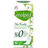 Ежедневные гигиенические прокладки MOLPED Pure&Soft 16шт. Ежедневные гигиенические прокладки MOLPED Pure&Soft 16шт.