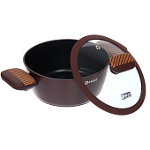 Кастрюля BAROLY CHOCOLATE 2л, индукция, стеклянная крышка, 366-644
