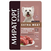  WINNER Extra Meat конс. для собак мелк.пород 85гр Говядина Black Ангус соус 