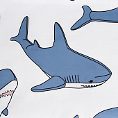 Комплект постельного белья 1,5 спальный Этель Funny shark бязь 10678934 Комплект постельного белья 1,5 спальный Этель Funny shark бязь 10678934