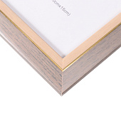 Фоторамка 10х15 пластик Бело-серая с золотой полосой 15х132х18 10705062 Фоторамка 10х15 пластик Бело-серая с золотой полосой 15х132х18 10705062