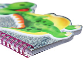  Блокнот фигурный 48 листов, А6 , линия, на гребне, Зверушки, микс, 9630210 