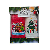 Набор салфеток 30х50 махровых с термопринтом 2 пр Noel в ассортименте Набор салфеток 30х50 махровых с термопринтом 2 пр Noel в ассортименте