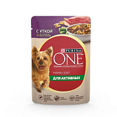 Влажный корм для собак ONE МИНИ Акт Соб Утка Паст Зел Фас 85г Влажный корм для собак ONE МИНИ Акт Соб Утка Паст Зел Фас 85г