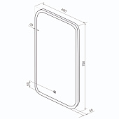  Зеркало с LED подсветкой Mini Led с сенсором 400х700 Континент 