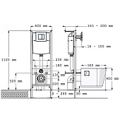 Инсталляция для подвесного унитаза 2в1 в комплекте с белой кнопкой 180/230мм межосевое DI Инсталляция для подвесного унитаза 2в1 в комплекте с белой кнопкой 180/230мм межосевое DI