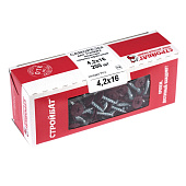  Саморезы металл-металл с прессшайбой ШСММ 4,2х16мм, 200шт, RAL 3005 винно-красный 