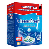 Таблетки для посудомоечных машин Clean&Fresh / Lotta All in 1 WS, 150 таб.