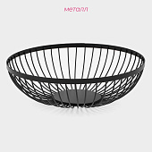 Фруктовница «Лофт», 28х28х8 см, чёрный 7502689 Фруктовница «Лофт», 28х28х8 см, чёрный 7502689