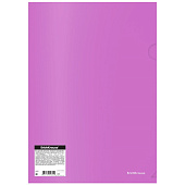 Папка-уголок А4 ErichKrause Glossy Vivid, полупрозрачная, 160 мкм, ассорти, 55133 Папка-уголок А4 ErichKrause Glossy Vivid, полупрозрачная, 160 мкм, ассорти, 55133
