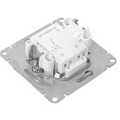  Выключатель встраиваемый 2 клавиши, цвет алюминий, с подсветкой, EKF Эпика 