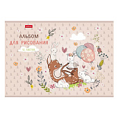 Альбом для рисования А4 12л скрепка Олененок серия 12А4В