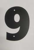  Номер дверной "9" черный, металлический, 100мм 