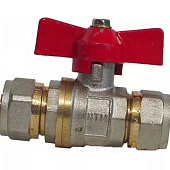 Кран шар баб 16х16 под м/п трубу Кран шар баб 16х16 под м/п трубу