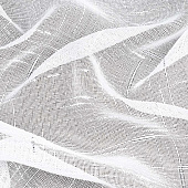  Тюль  для кухни Лен 270х160 белый/серебро /Легранд 