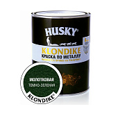  Краска с молотковым эффектом темно-зеленая 0,9л / HUSKY-KLONDIKE 