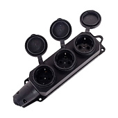 Колодка 3-м с/з, каучук IP44 16А Вихрь Колодка 3-м с/з, каучук IP44 16А Вихрь