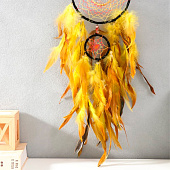  Ловец снов 2 кольца "Дерево жизни" жёлтый d=7 b и 16 см 16х63 см   9517788 