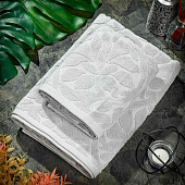  Полотенце махровое 50х90 см, жаккард, серое, П-95 