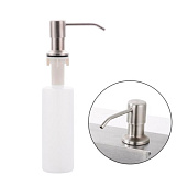  Дозатор врезной для жидкого мыла 400мл металл/пластик для моек сатин 185АА Aflorn 