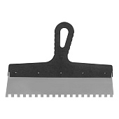 Шпатель зубчатый 300мм, зуб 8х8мм, пластмассовая ручка, нержавеющая сталь Шпатель зубчатый 300мм, зуб 8х8мм, пластмассовая ручка, нержавеющая сталь