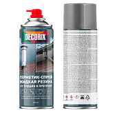  Аэрозольный герметик-спрей жидкая резина от трещин и протечек серый DECORIX 520 мл 