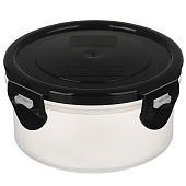 Контейнер герметичный для СВЧ с защелками круглый, 0,35л пластик 861-341 Контейнер герметичный для СВЧ с защелками круглый, 0,35л пластик 861-341