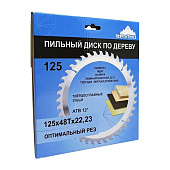 Диск пильный по дереву 125x22,23мм 48зуба Vertextools Диск пильный по дереву 125x22,23мм 48зуба Vertextools