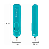  Ластик электрический BRAUBERG JET, питание от 2 батареек ААА, 8 сменных ластиков, голубой, 229612 