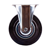  Опора колесная неповор.на площ.125мм сталь/резин, 1шт 