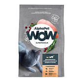Сухой корм AlphaPet WOW Superpremium для стерилизованных кошек 1,5 кг цыпленок 110003