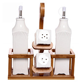 Набор для специй 4 предмета "White magic" квадрат 312-0035 Набор для специй 4 предмета "White magic" квадрат 312-0035