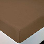 Простыня на резинке 180х200х20 цвет мокка арт. 4077 Простыня на резинке 180х200х20 цвет мокка арт. 4077