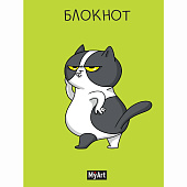 Блокнот в клетку в тренде Кот-модель MyArt Блокнот в клетку в тренде Кот-модель MyArt