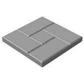 Плитка тротуарная Калифорния серая 300х300х24мм (11шт/м2)