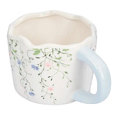  Кружка 460 мл. керамика молочно-голубая Цветы Mint flowers ANLAF-XIA-150525 