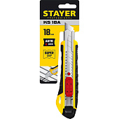 Нож 18мм обрезин.корпус,автостоп/STAYER "MASTER Нож 18мм обрезин.корпус,автостоп/STAYER "MASTER