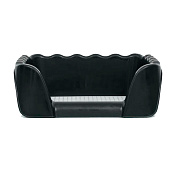  Туалет для собак с высокими бортами и съемной сеткой 43х43х15 см, чёрный   9952490 