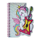  Блокнот фигурный 48 листов, А6 , линия, на гребне, Зверушки, микс, 9630210 