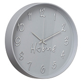  Часы настенные круг d=30 см, корпус серый, "Home", "Рубин", 3014-002 