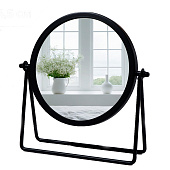  Зеркало настольное «PREMIUM MIRROR», d зеркальной поверхности 14,5 см, цвет черный 