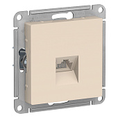 Розетка компьютерная встраиваемая RJ45 UTP cat 5e, цвет бежевый, SE AtlasDesign Розетка компьютерная встраиваемая RJ45 UTP cat 5e, цвет бежевый, SE AtlasDesign