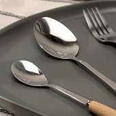 Набор столовых приборов Доляна Wood, 4 предмета, цвет металла серебряный 7354197 Набор столовых приборов Доляна Wood, 4 предмета, цвет металла серебряный 7354197