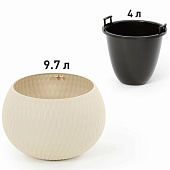 Кашпо Жемчужина 4л бежевое М8721 Кашпо Жемчужина 4л бежевое М8721