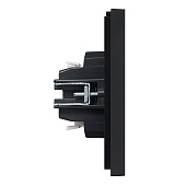 Выключатель встраиваемый 1 клавиша, цвет черный, IEK FORTE&PIANO Выключатель встраиваемый 1 клавиша, цвет черный, IEK FORTE&PIANO